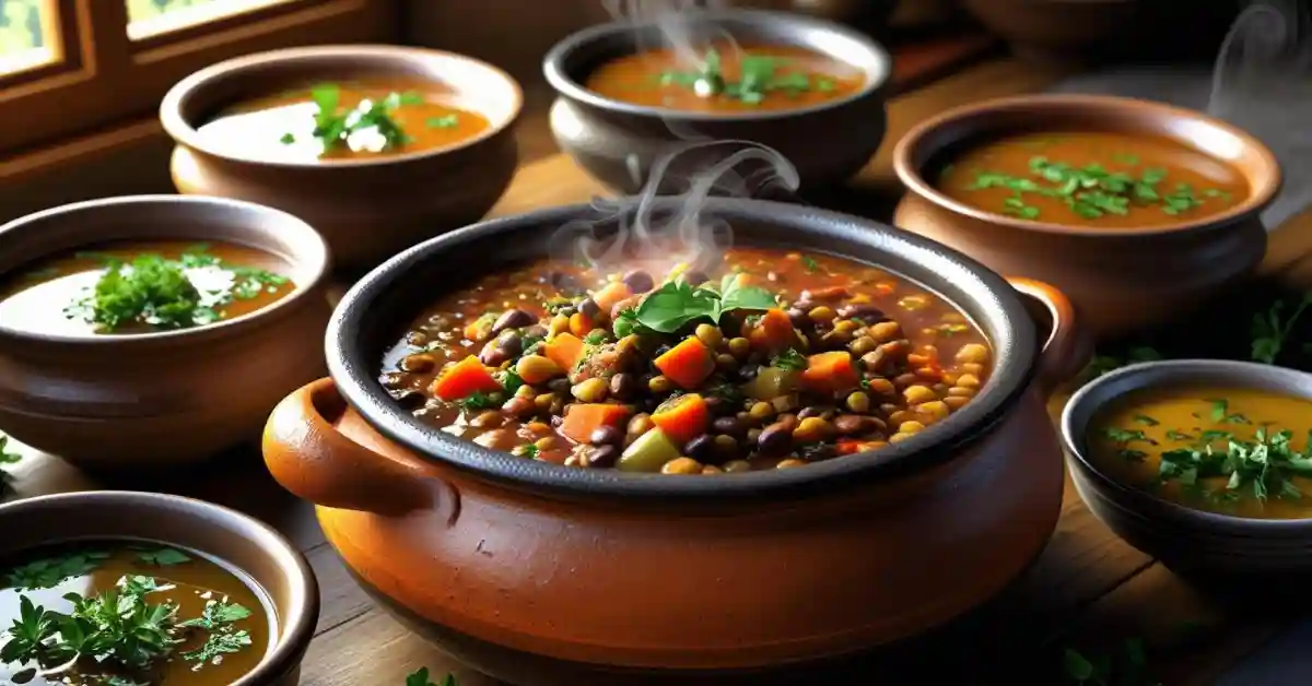Mediterranean-Soup-recipes Hearty Mediterranean-style lentil soup with vegetables