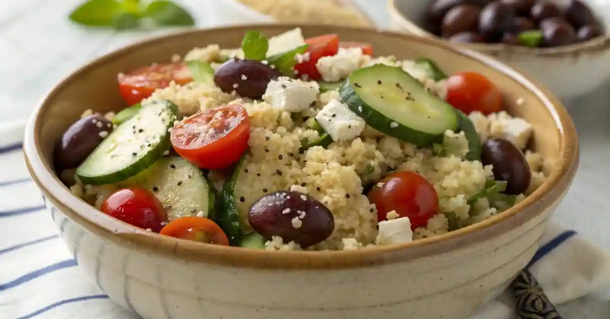gluten-free-mediterranean-lunch gluten free Mediterranean lunch quinoa salad
