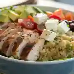 Enlightened Mediterranean Chicken Bowl – The Smartest Healthy Choice You’ll Love 2 Enlightened Mediterranean chicken bowl close-up