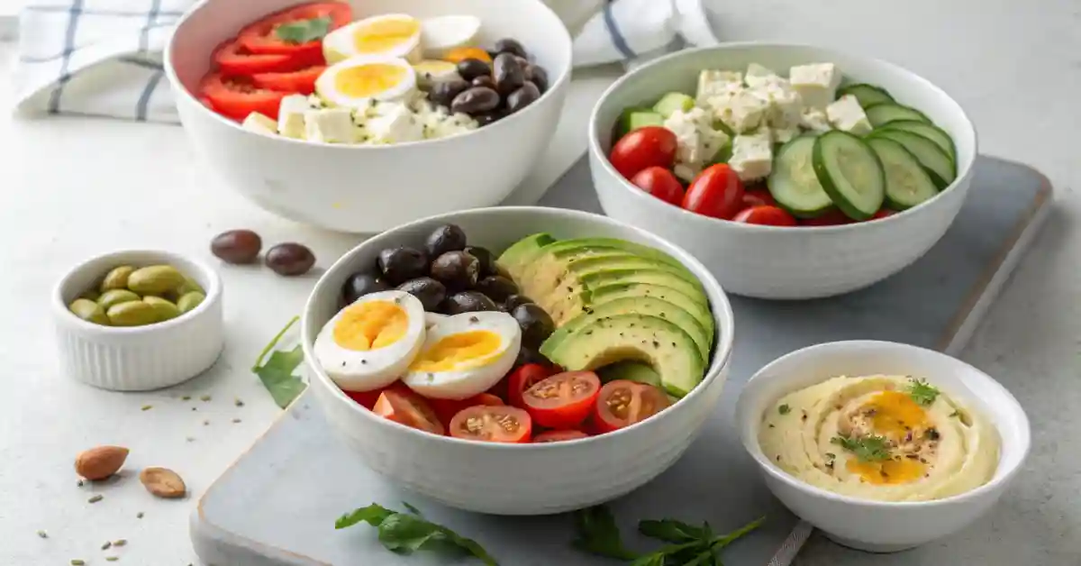 mediterranean-breakfast-bowl-recipes Variations of Mediterranean breakfast bowls