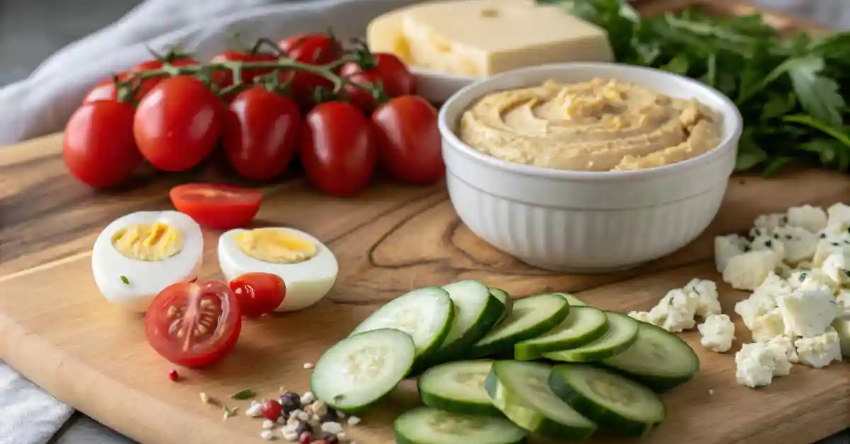 mediterranean-breakfast-bowl-ingredients Ingredients for a Mediterranean breakfast bowl