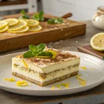 Perfect limoncello tiramisu with lemon zest garnish