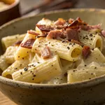 The Ultimate Rigatoni Carbonara Guide: How I Stopped Making Scrambled Eggs and Started Making Magic 2 Authentic rigatoni carbonara with crispy guanciale and creamy egg sauce