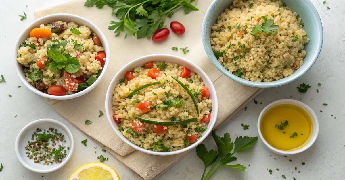 mediterranean-grains-for-salmon-bowl. Mediterranean grains for a salmon bowl