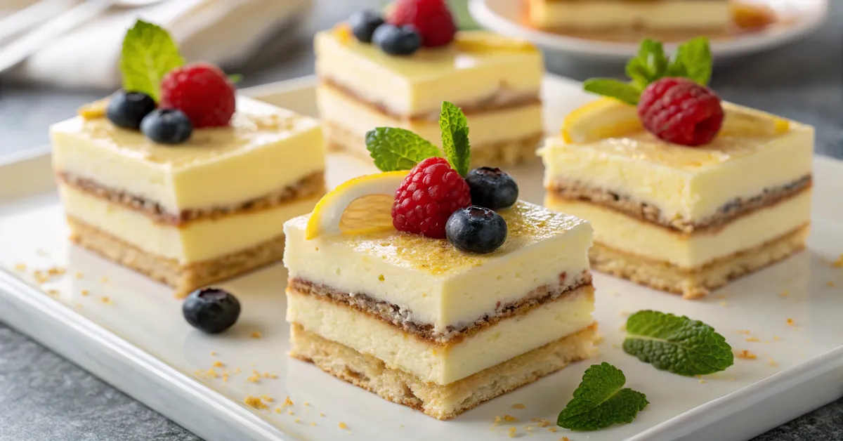  Individual servings of lemon tiramisu 