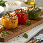 5 Amazing Grilled Feta Stuffed Peppers That'll Make You Look Like a Chef 2 Plated grilled feta stuffed peppers
