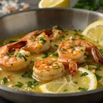 5 Secrets to Perfect Lemon Garlic Butter Shrimp in 15 Minutes 2 Perfect lemon garlic butter shrimp searing in pan with fresh herbs
