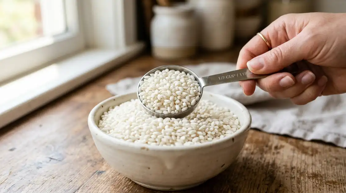 arborio-rice-closeup-risotto Arborio rice close-up for instant pot risotto recipe