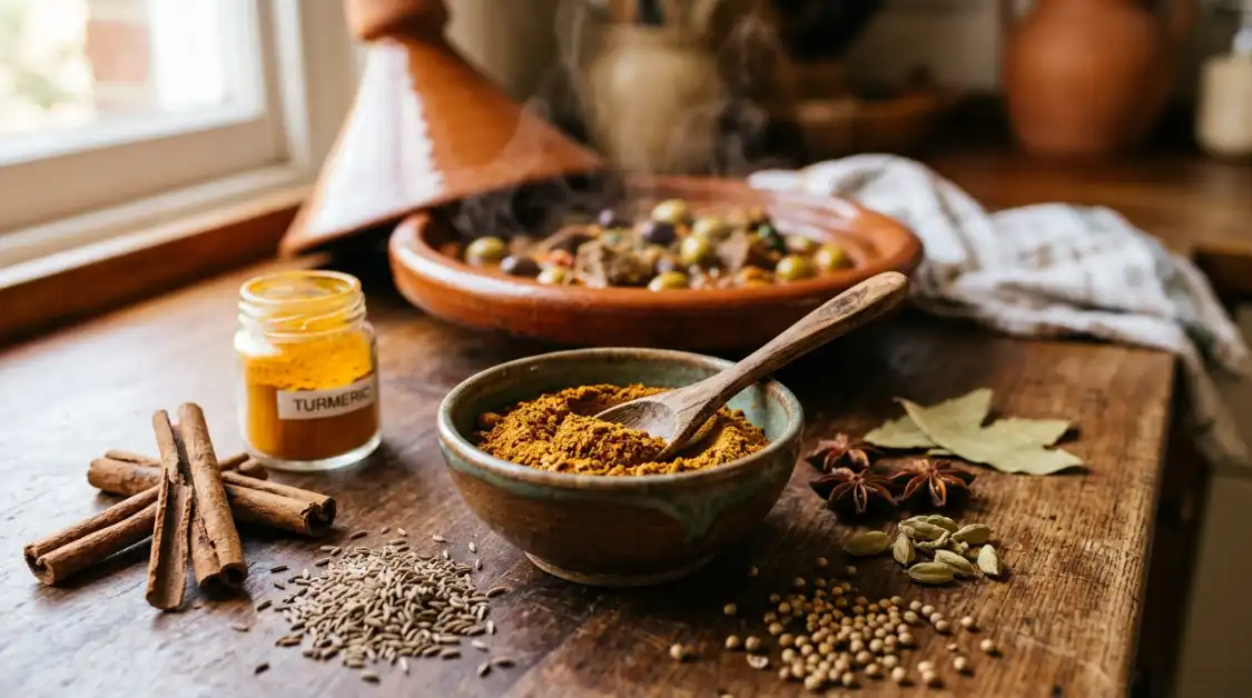 ras-el-hanout-moroccan-spice-blend-tagine Ras el hanout spice blend for slow cooker beef olive tagine with individual Moroccan spices