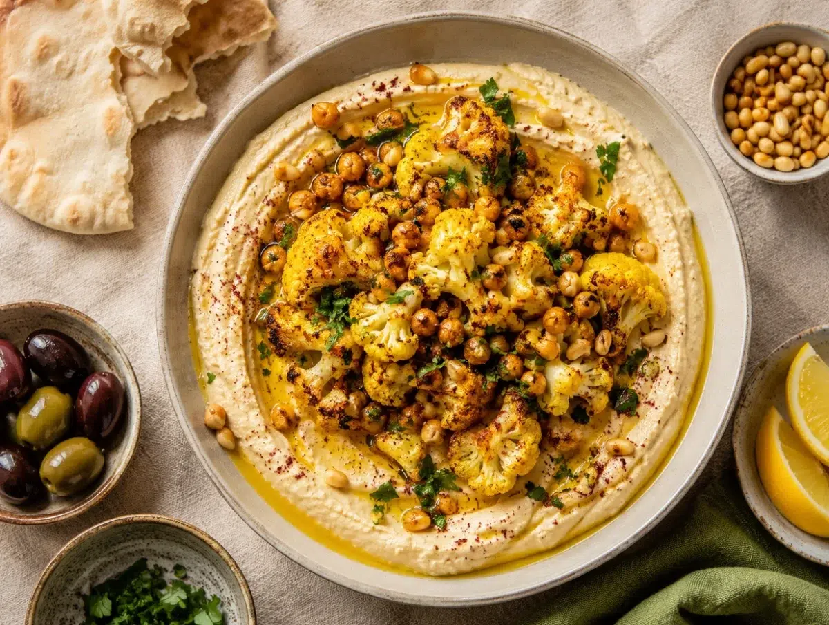 3106 turmeric cauliflower hummus bowl