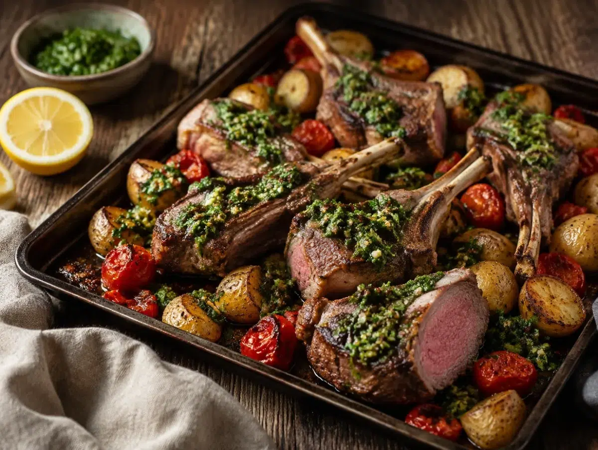 3148 sheet pan lamb chops with herb gremolata