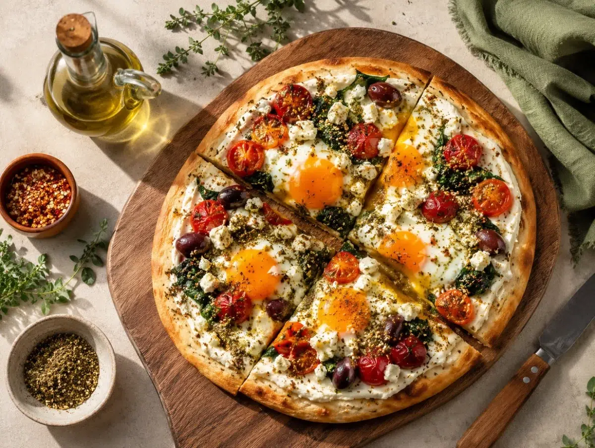 3453 mediterranean breakfast flatbread