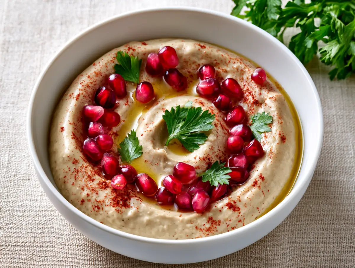 — Baba Ganoush With Pomegranate Mediterranean dish