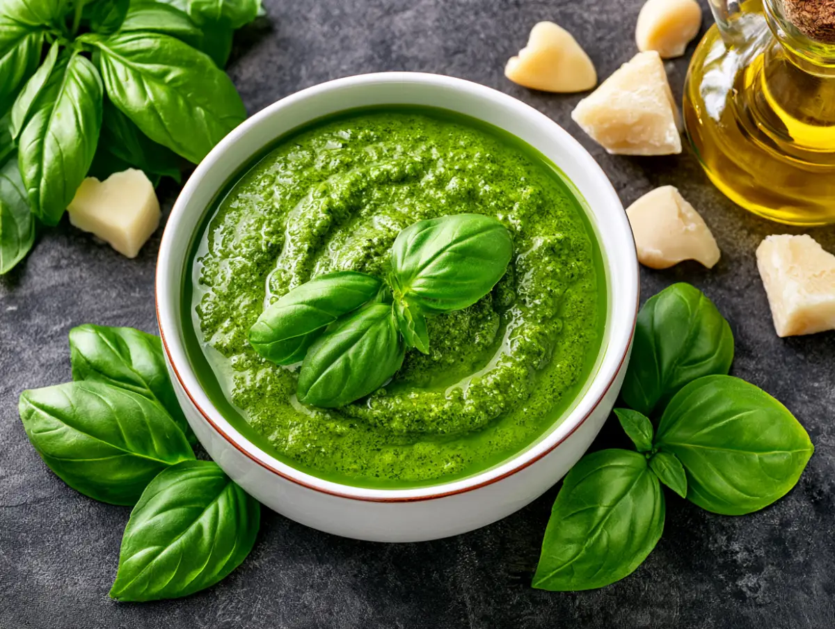 Pesto Genovese: Traditional Basil Pesto in 18 Minutes 1 Pesto Genovese recipe card