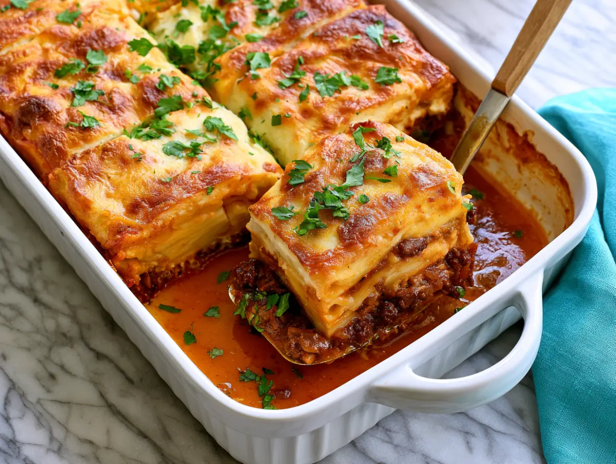 Greek Pastitsio Mediterranean dish
