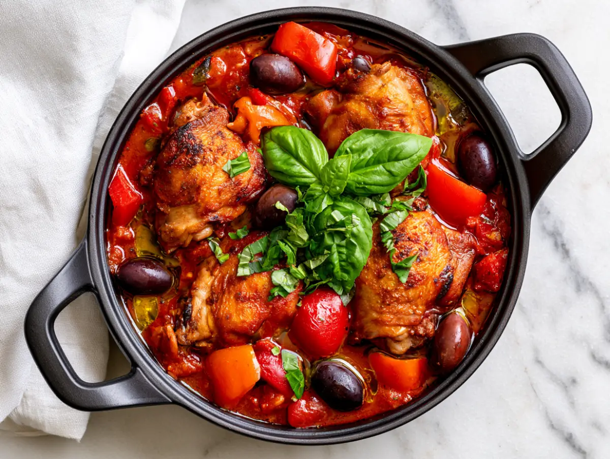 Chicken Cacciatore Mediterranean dish