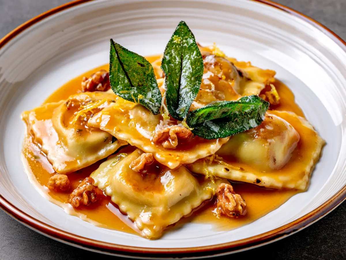 Brown Butter Sage Ravioli (20 Minutes, Serves 4) 1 Brown Butter Sage Ravioli recipe card