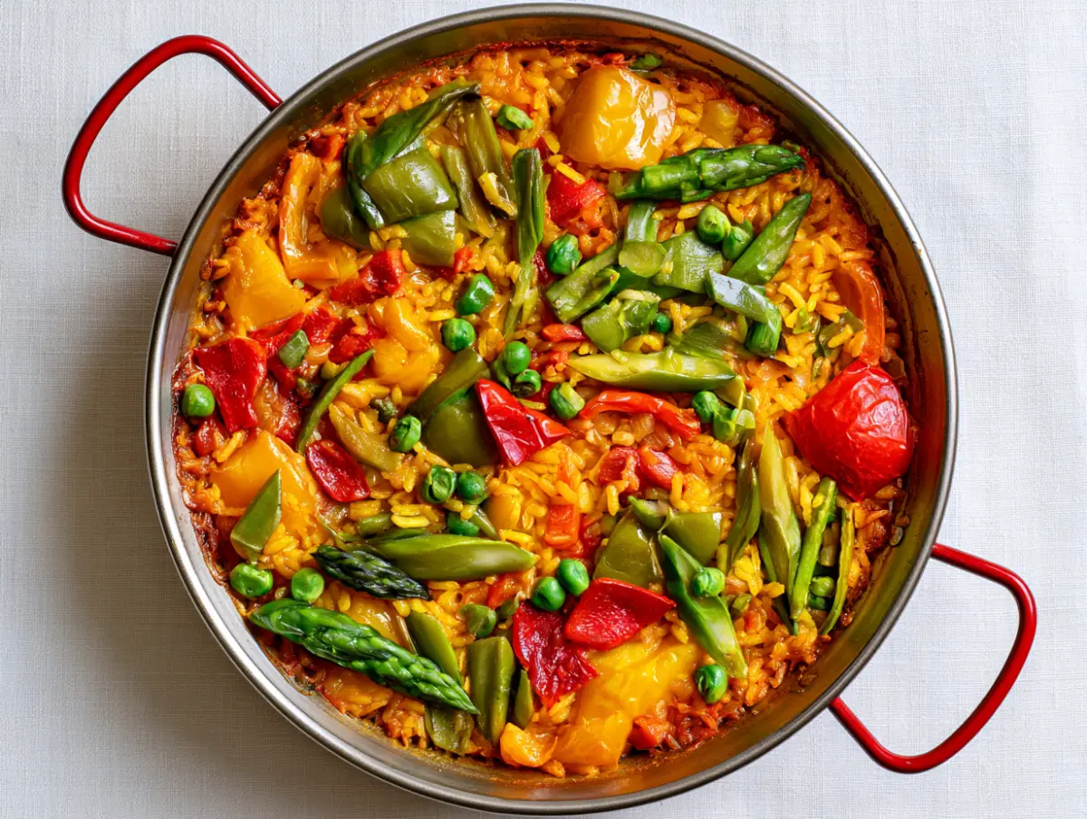 Spring Vegetable Paella (One Pan, Serves 6) 1 Spring Vegetable Paella recipe card