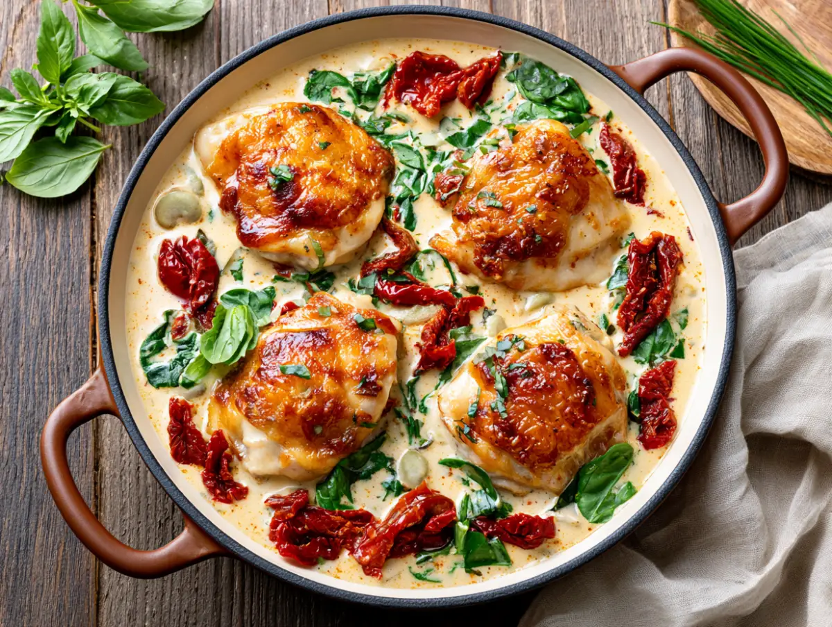 Creamy Tuscan Chicken One-Pot (35 Minutes) 1 Creamy Tuscan Chicken recipe card