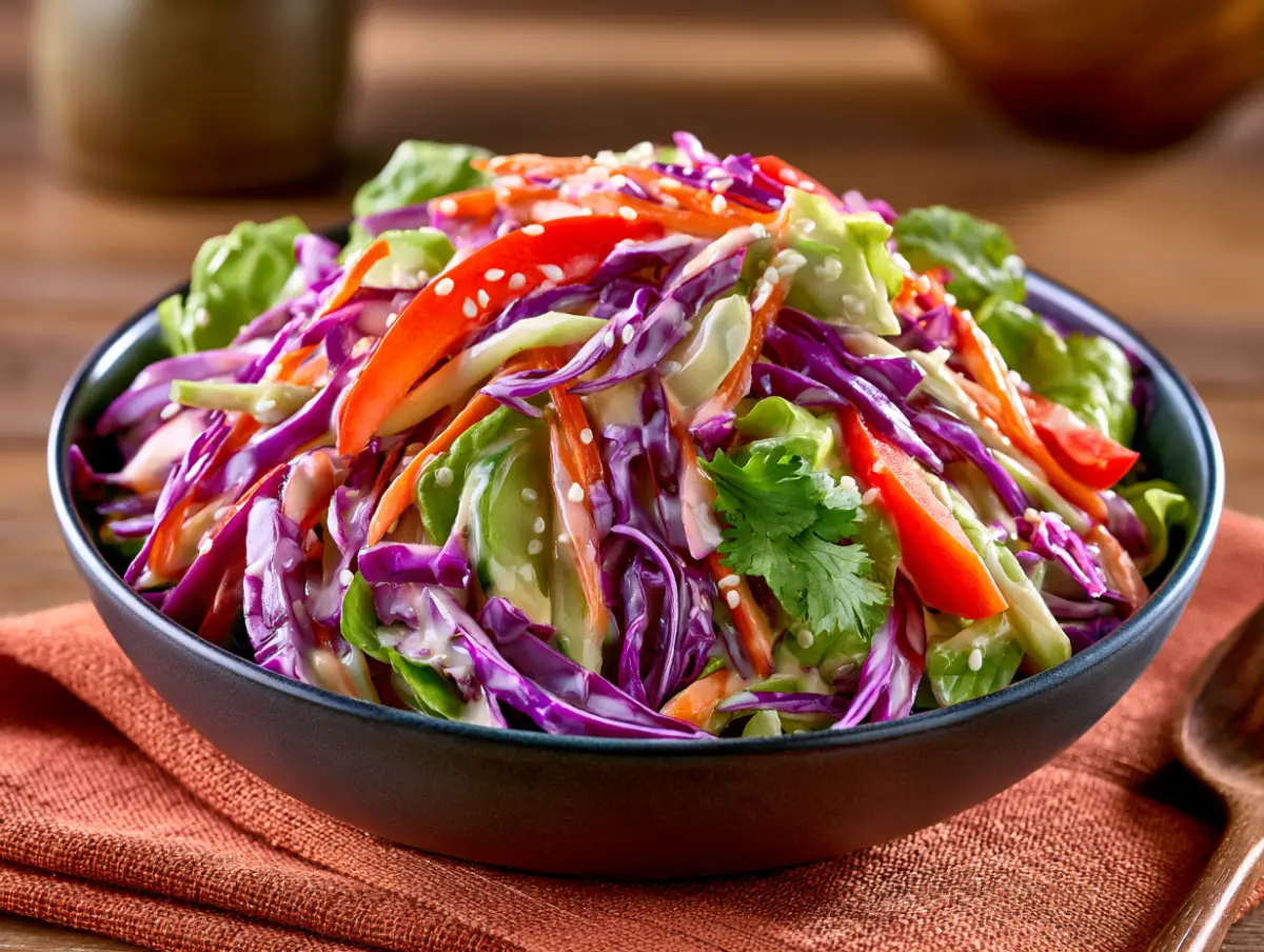 Mediterranean Cabbage Slaw with Tahini (Serves 6-8) 1 Mediterranean cabbage slaw with tahini recipe